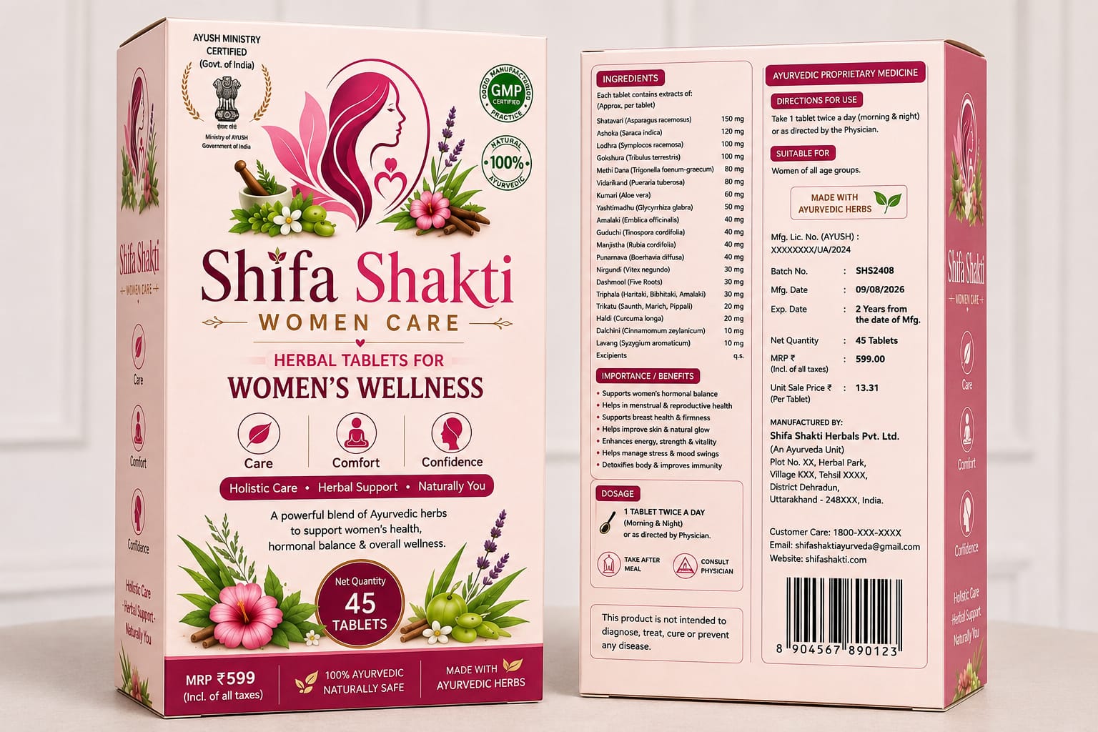 Women care tablets